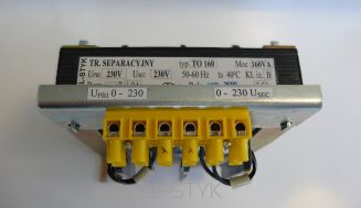 Transformator separacyjny TO 160VA  230V // 230V  -  0,69A - 3