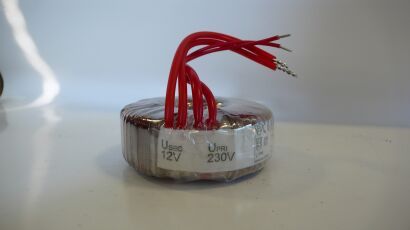 Transformator toroidalny TS 80VA 230V // 12V  -  6,66A z zabezpieczeniem termicznym