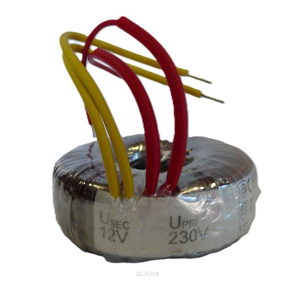 Transformator toroidalny TS 40VA 230V // 12V  -  3,33A z zabezpieczeniem termicznym