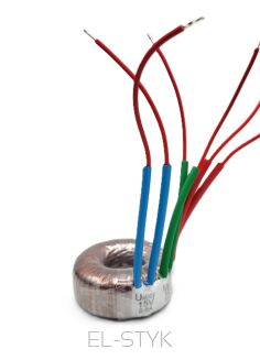 Transformator toroidalny TS 20VA 230V // 2x15V  -  2x0,66A - 3